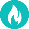 icon-heatmap-circle A fire icon in a turquoise circle.