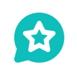 Upsell your most popular QSR items with Solink - A teal speech bubble containing a white star within a circle.